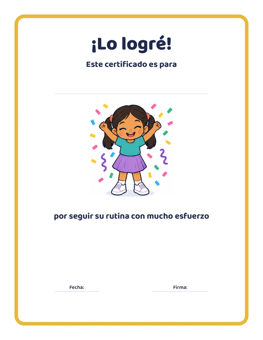 Certificado ¡Lo logré!